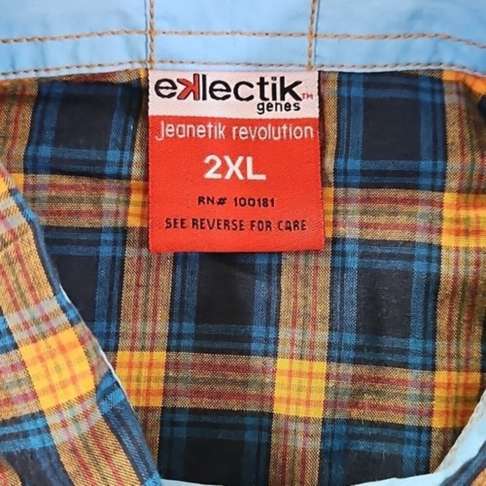 Eklectik Genes‎ Co. Graphic Logo Button-Down Shirt Men's 2XL Jeanetik Revolution - Picture 7 of 14